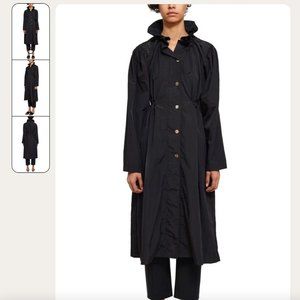 Opening Ceremony Raincoat Ruffle Collar in Black
